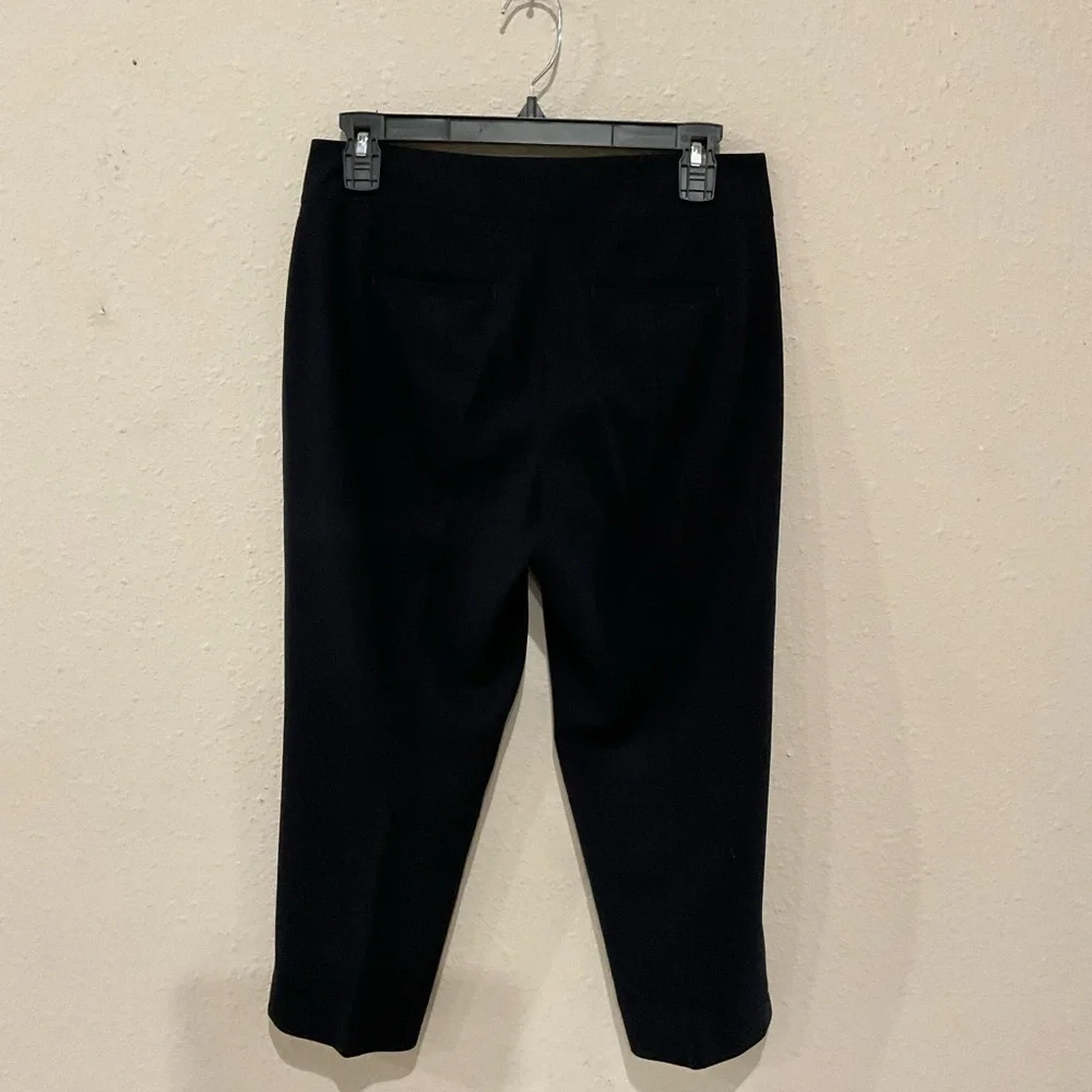 Talbots Heritage Fit Crop Pants Dressy Dark Navy Tailored Women’s Size 4 Petite - Picture 2 of 10